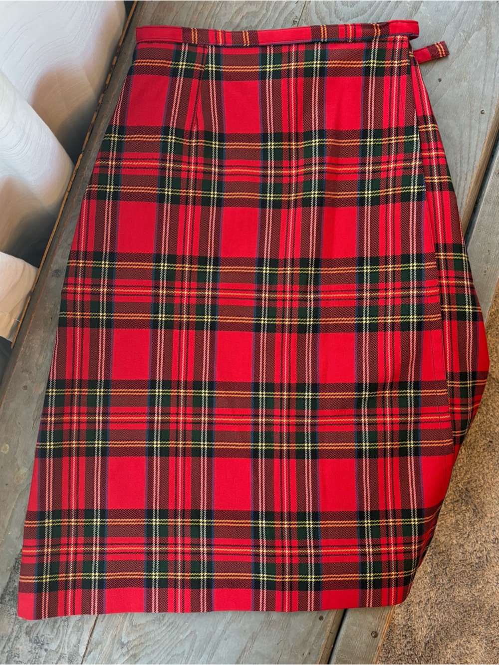Vintage LL Bean plaid wrap skirt | size small - Picture 3 of 7
